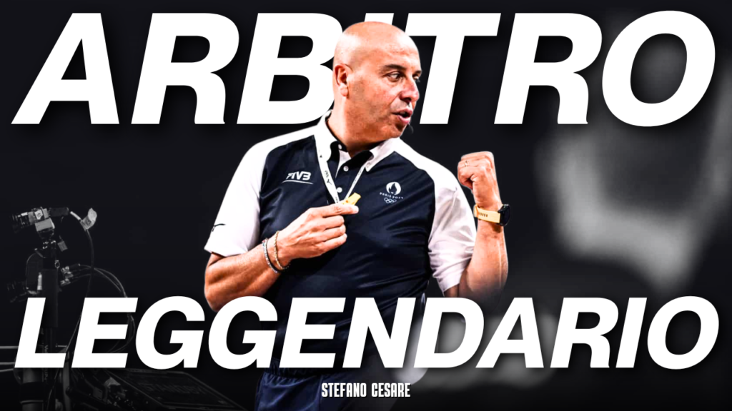 Stefano cesare volley in barba arbitro