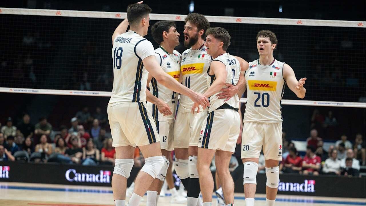 Italia nazionale maschile pallavolo vnl contro francia