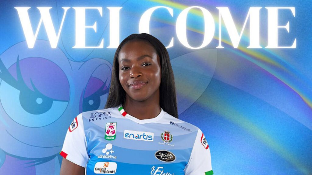 Phoebe Awoleye Novara volley in barba