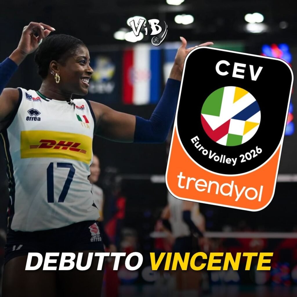 EGONU titolare con KATE in BANDA (Italia 3-0 Croazia/Eurovolley Women 2026)