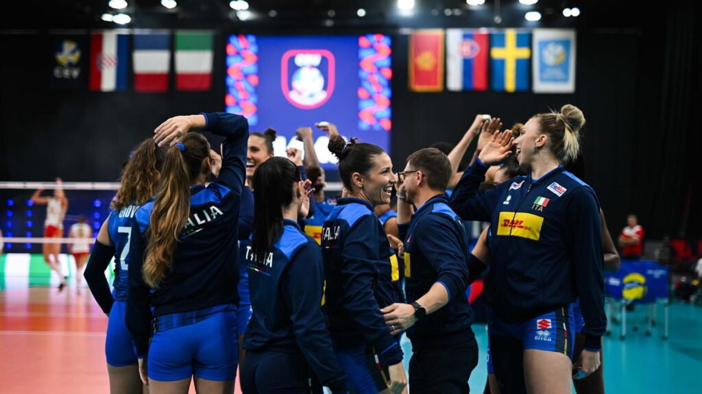 Italia Montenegro Eurovolley 2026 volley in barba