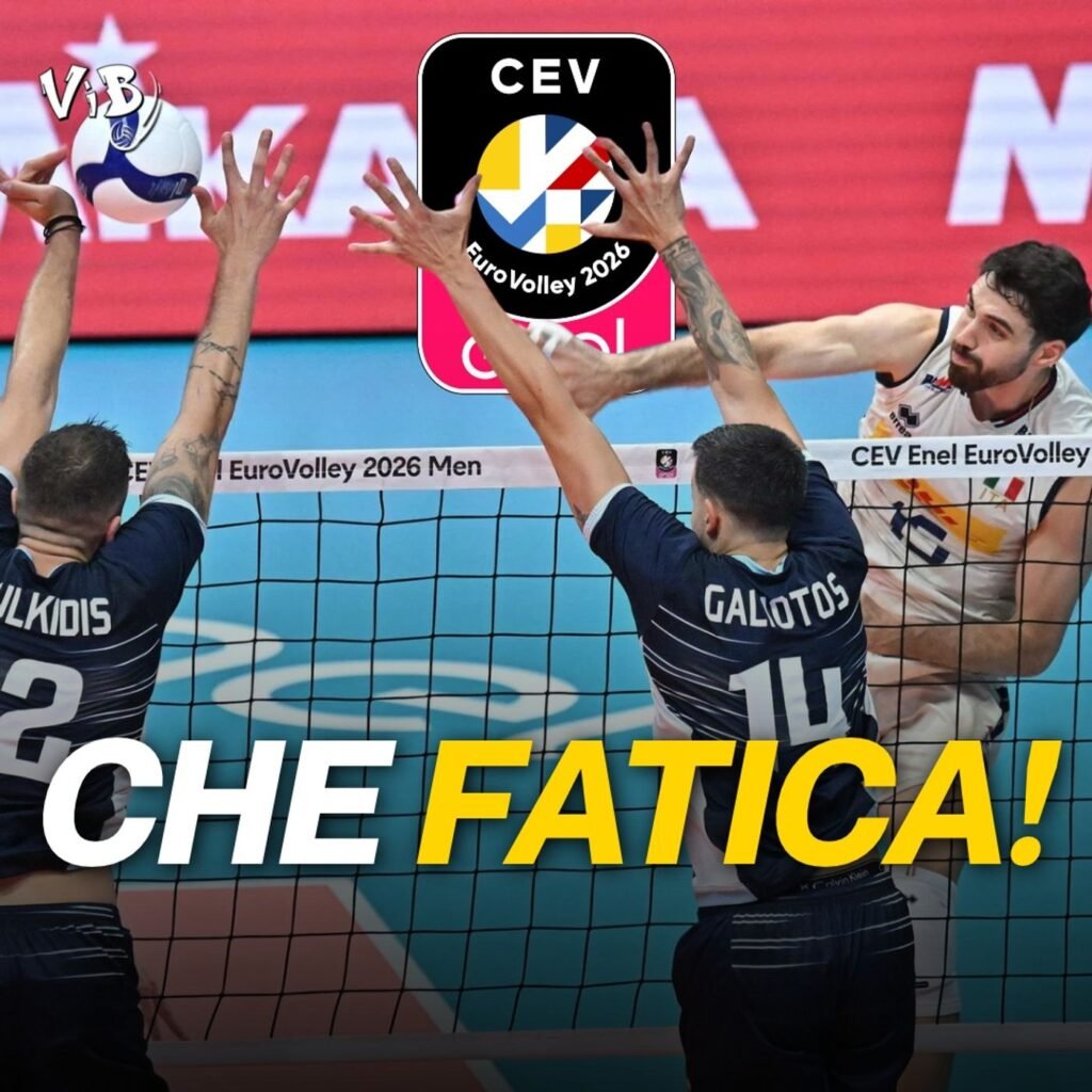 ITALIA A SINGHIOZZO (Italia 3-0 Grecia / Eurovolley Men 2026)